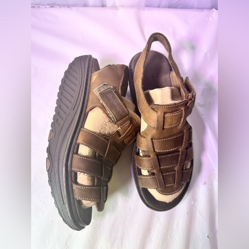 Skechers Tan Platform Sandals - Picture 4 of 10